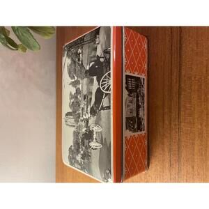 Vintage Dutch Souvenir Tin – Leeuwarden Friesland – Mid Century Orange Keepsake